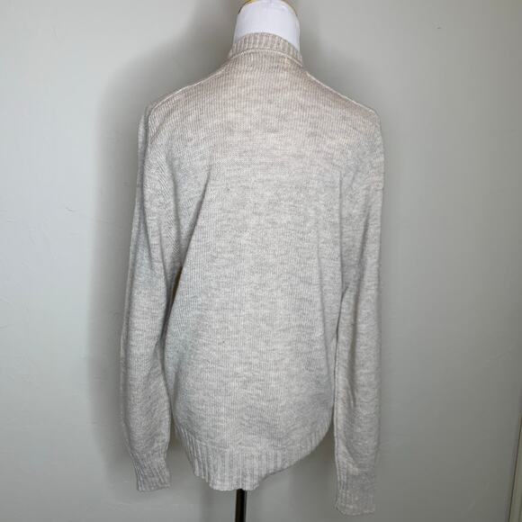 Vintage Oatmeal Wool Blend Sweater Sz Large - Picture 2 of 12